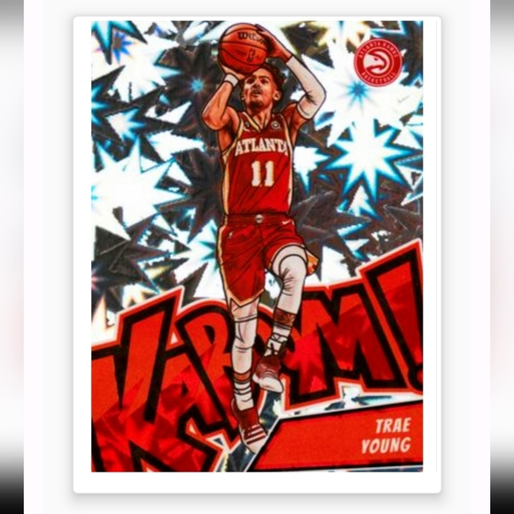 NEW!💯 TRAE YOUNG KABOOM!💥 HAWKS 8.5x11 GLOSSY BASKETBALL COLOR ART POSTER!🤩 - Picture 1 of 4